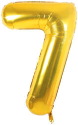  7-es Szám Óriás Fólia Lufi Arany 105cm
