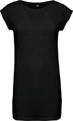 Kariban Női hosszú pólóruha, rövid ujjú, Kariban KA388, Black-L/XL (ka388bl-l-xl)