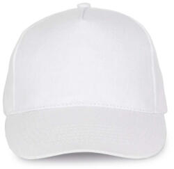 K-UP KP051 öt paneles pamut baseball sapka K-UP, White-U (kp051wh-u)