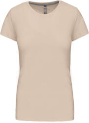 Kariban Női rövid ujjú környakas pamut póló, Kariban KA380, Light Sand-XL (ka380lsa-xl)