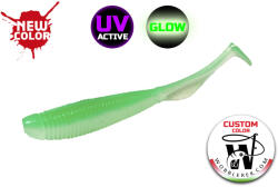 Molix RA Shad 3.8" / #625 - UV Tournament Mint Green Glow gumihal