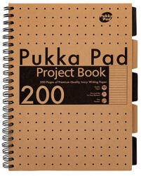  Spirálfüzet Pukka Pad Project 200 oldal, színregiszteres A/4, vonalas, 9566