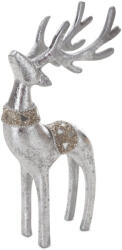  Fém karácsonyi szarvas figura 166a Ezüst 10x4x23 cm (434648)