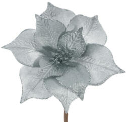  Dekoratív karácsonyi virág 54c Ezüst 20 cm (368910)