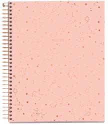 Miquelrius spirálfüzet, A5, 120 lap, vonalas, színregiszteres, keményfedelű, Rose