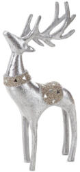  Fém karácsonyi szarvas figura 166b Ezüst 12x6x30 cm (434647)