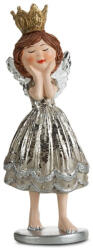  Angyalka karácsonyi díszfigura 81a Ezüst 11 cm (429821)