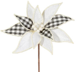  Dekoratív karácsonyi virág 111 Fehér 30x15 cm (410441)