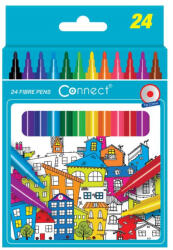 Connect Rostirón, filctoll készlet, Connect, kerek test, 24 klf. szín (305597) - printsisters