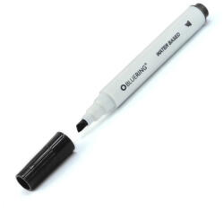 BLUERING Flipchart marker rostirón vizes vágott végű 1-4mm, Bluering® fekete (BR895547) - printsisters