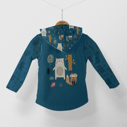 Takoy Panel szabásmintával softshell kabátra petrol forest minta 86-os méret