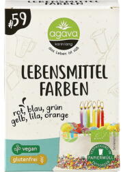 Agava Karin Lang Colorant Alimentar cu 6 Culori fara Gluten Ecologic/Bio 48g
