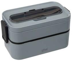 5five Cutie Lunch Box Grey, plastic, 21.5 x 11 x H 11.5 cm