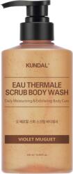KUNDAL Gel de dus exfoliant pentru corp cu apa termala Violet Muguet, 500ml, Kundal