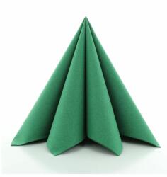 Mank textilhatású szalvéta 40x40 cm 50 lap/csomag - sötétzöld