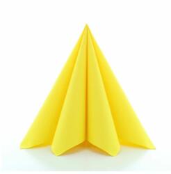 Mank Textilhatású szalvéta 40x40 cm 50 lap/csomag - napsárga