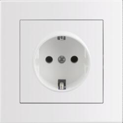 Entac Priza 250V incastrabila cu împământare alb Entac Arnold (ERWS1E-ARN-W)