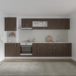 haaus Set Bucatarie Karo V33, Stejar Bronz/Alb, Blat Thermo 28 mm, L 340 cm (919498)