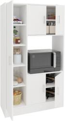 haaus Dulap bucatarie Arno, 5 Usi, Alb, 90 x 32 x 150 cm (924898)