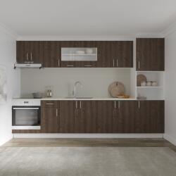 haaus Set Bucatarie Karo V30, Stejar Bronz/Alb, Blat Thermo 28 mm, L 320 cm (919467)