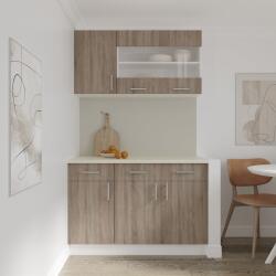 haaus Set Bucatarie Karo V3, Stejar Sonoma Inchis/Alb, Blat Thermo 28 mm, L 120 cm (919559)