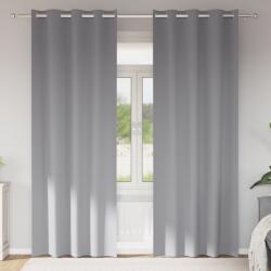 vidaXL Завеси за затъмняване с пръстени 2 бр. Светлосиво 225 x 140 см (4107345)