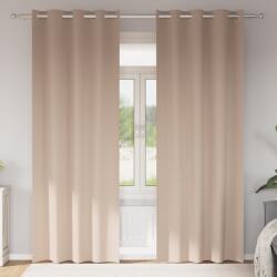 vidaXL Завеси за затъмняване с пръстени 2 бр. Таупе 225 x 140 см (4107330)