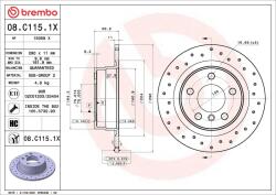 BREMBO Disc frana BREMBO 08. C115.1X (08.C115.1X)