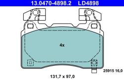 ATE Set placute frana ATE 13.0470-4898.2 (13.0470-4898.2)