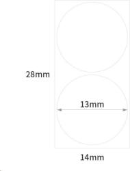 Niimbot Etichete Niimbot R 14x28mm 220pcs WhiteRound B pentru D11 și D110 (A2A08061801)