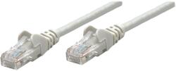 Manhattan Network Patch Cable - Cat6 - 0.25m - Grey - Copper - U/UTP - PVC - RJ45 - Gold Plated Contacts - Snagless - Booted - Lifetime Warranty - Polybag - 0.25 m - Cat6 - U/UTP (UTP) - RJ-45 - RJ-45 (738095)