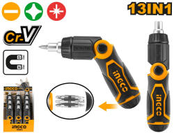 INGCO Racsnis csavarhúzó készlet 13 részes CrV (pbakisd1208)