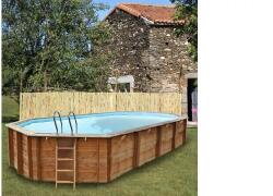 Pontaqua TIMBER ovális fa medence 436 x 336 x 117 cm (FFA_967) - kontaktor