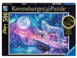Ravensburger Puzzle 500 db - Az északi fény farkasa (12000476)