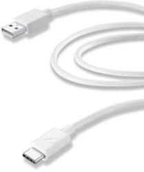Cellularline Кабел Cellularline - 4442, USB-A/USB-C, 3 m, бял (USBDATACUSBC3MW)