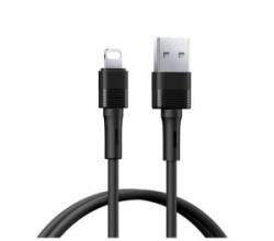 REMAX LEYA adatkábel (USB - lightning, 2.4A, gyorstöltő, 100cm) FEKETE Apple IPAD mini / IPAD Air 2 / IPAD mini 4 (RC-C093 L-B) (RC-C093 L-B)