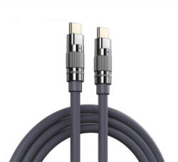 REMAX WEFON adatkábel (Type-C - Type-C, 100W, PD gyorstöltő, 100cm) VILÁGOSSZÜRKE (RC-C055 G) (RC-C055 G)