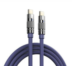 REMAX WEFON adatkábel (Type-C - Type-C, 100W, PD gyorstöltő, 100cm) LILA (RC-C055 P) (RC-C055 P)