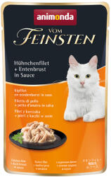 Animonda Vom Feinsten 18x50g Animonda Vom Feinsten Adult Csirkefilé + kacsamell szószban nedves macskaeledel
