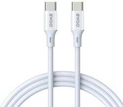 BWOO Cablu Date si Incarcare USB-C - USB-C BWOO X282, 60W, 1m, Alb - evomag