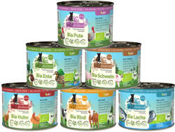 Catz Finefood 24x200g catz finefood Bio nedves macskatáp- Vegyes csomag (6 változattal)