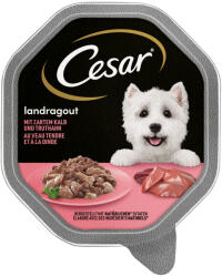 Cesar 14x150g Cesar Vidéki ragu: borjú & pulyka nedves kutyatáp