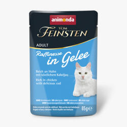 Animonda Vom Feinsten 24x85g animonda vom Feinsten Adult Raffinesse csirke & tőkehal aszpikban nedves macskatáp
