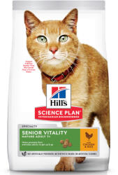 Hill's Science Plan Híll's Feline száraz macskatáp- Mature Adult Senior Vitality csirke & rizs 2 x 7 kg)