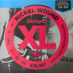 D'addario EXL157 Nickel Wound Baritone 14-68 elektromos gitárhúr - r55hangszerbolt