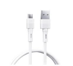 REMAX LEYA adatkábel (USB - microUSB, 2.4A, gyorstöltő, 100cm) FEHÉR (RC-C093 M-W) (RC-C093 M-W)