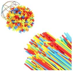 Kruzzel 22408 Szívószál építő készlet, 408 részes