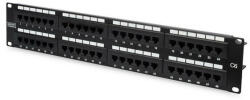 ASSMANN CAT6 48port 19" 2U kompakt fekete árnyékolatlan Patch Panel