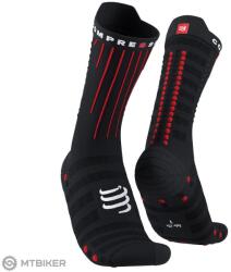 Compressport Aero zokni, fekete/piros (T2 (EU 39 - 41))