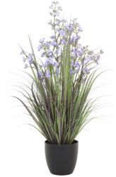  Dekoratív Műfű Lila Virágokkal - 90cm